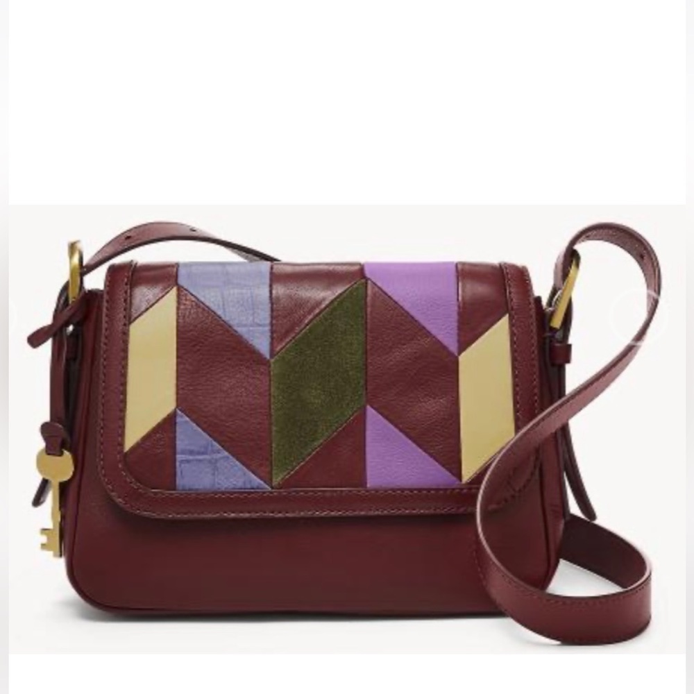 Fossil Harper Small Crossbody Wine Multi